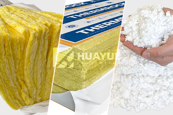 Side-by-side comparison of different insulation materials