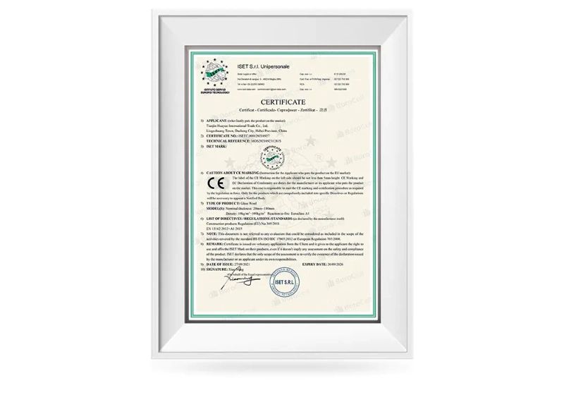 sinoinsulation ce Certificate