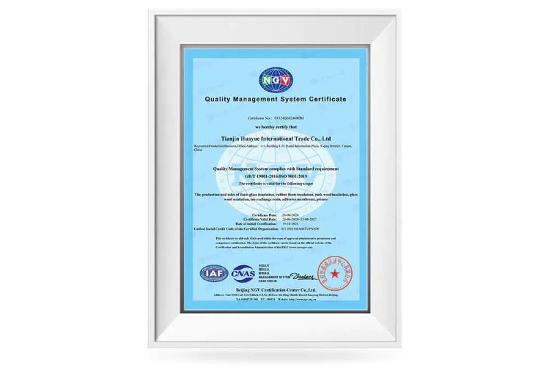 ISO 9001 Quality Management System Certificate
