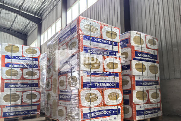 rock wool insulation warehouse scene