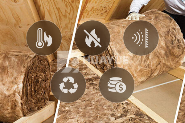 fiberglass insulation material benefits illustration