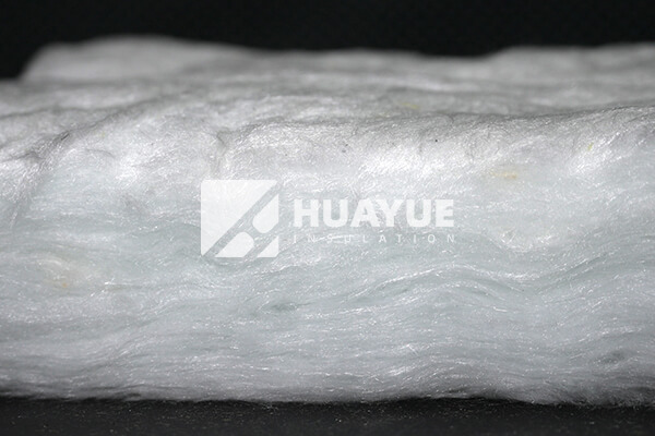 Close-up of fiberglass insulation material