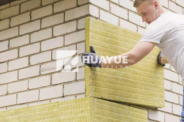 rockwool installation on exterior walls