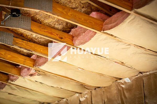 insulation product with paper facing detail