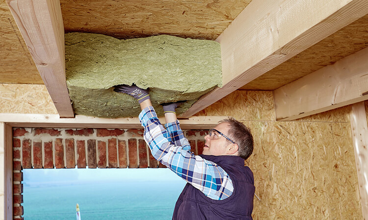 Residential Rock Wool Application