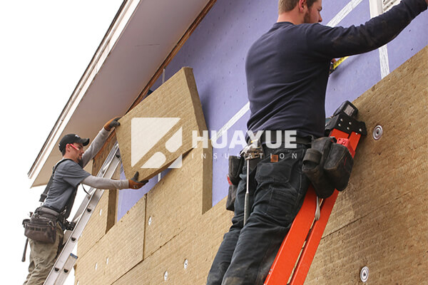 rock wool exterior wall installation