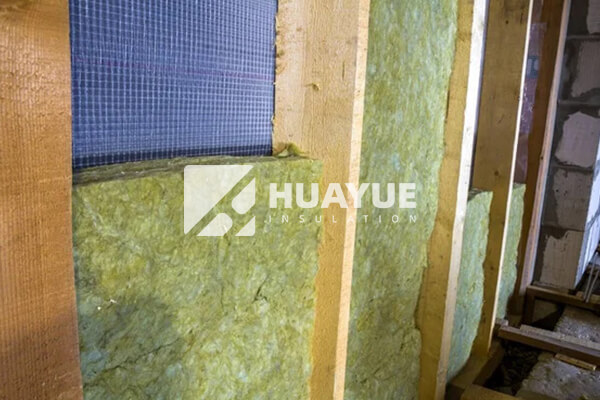 Rock wool insulation application photo