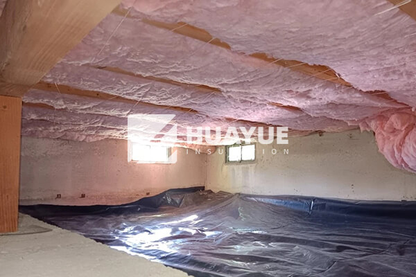 fiberglass insulation for crawlspace application