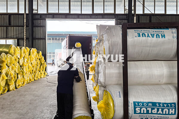 rolled insulation warehouse storage