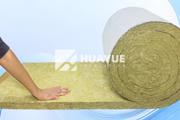 close-up: rockwool duct wrap with foil facing