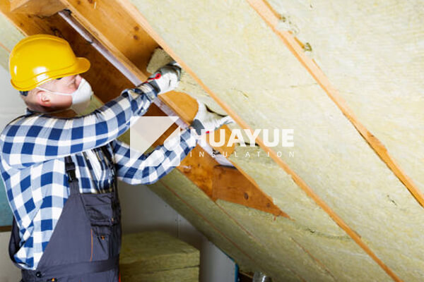 rock wool insulation in an attic