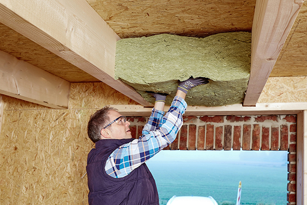 mineral wool ceiling installation
