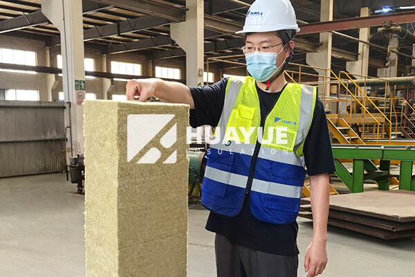 HUAYUE rock wool board warehouse inspection