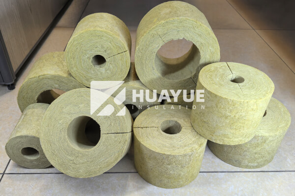 Rock wool pipe insulation warehouse