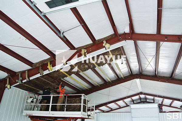 application scenario: vinyl faced fiberglass installed in metal buildings