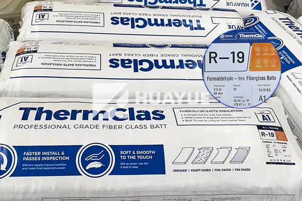 fiberglass batt insulation warehouse storage