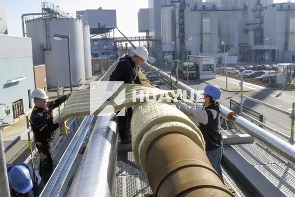 Rock wool insulation tank installation