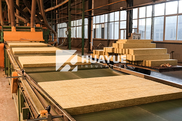 production photo: rock wool production line