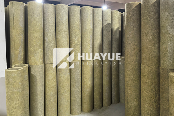Rock wool tubes warehouse photo