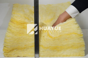 closeup of fiberglass insulation detail