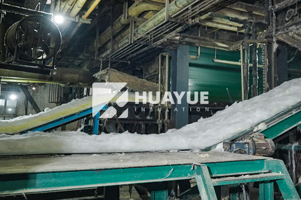 fiberglass insulation in production