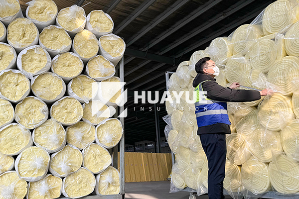 fiberglass insulation product in warehouse