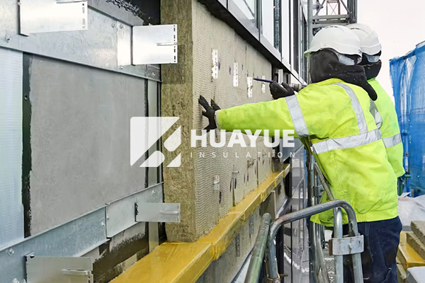 Rock wool product for construction exterior insulation