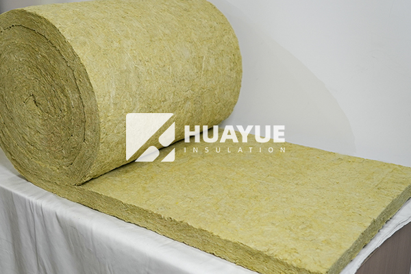 Rock wool insulation product rolls ready for installation
