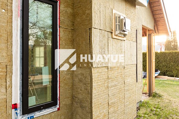 rock wool exterior wall insulation site application