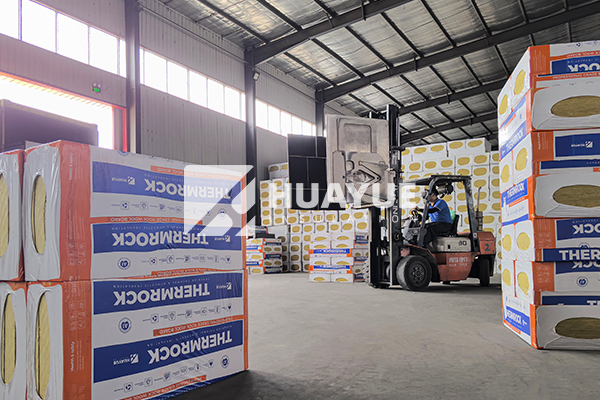 Rock wool insulation warehouse storage