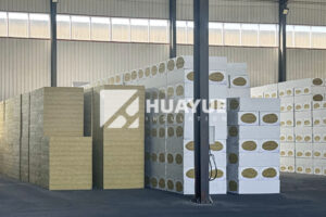 warehouse with mineral wool insulation pallets