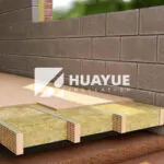 rock wool acoustic insulation installation in floor