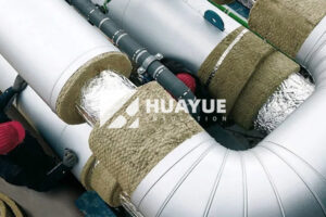 rock wool board on high temp pipe