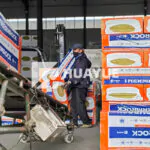 rock wool export warehouse packaging