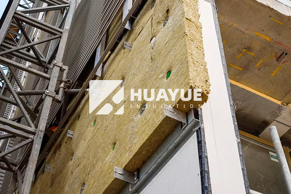 rock wool exterior before-and-after installation comparison