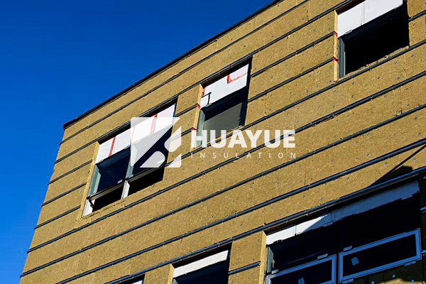 rock wool exterior application on commercial building