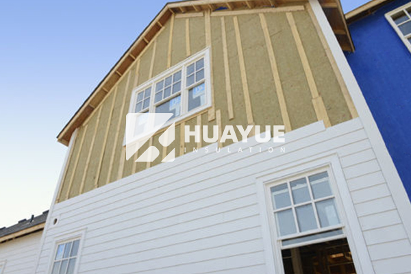 acoustic rock wool insulation installed in metal stud partition wall