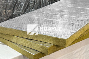foil faced rock wool close up