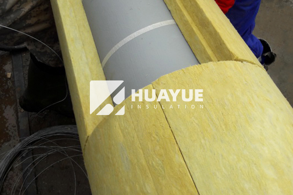 rock mineral wool pipe insulation detail image