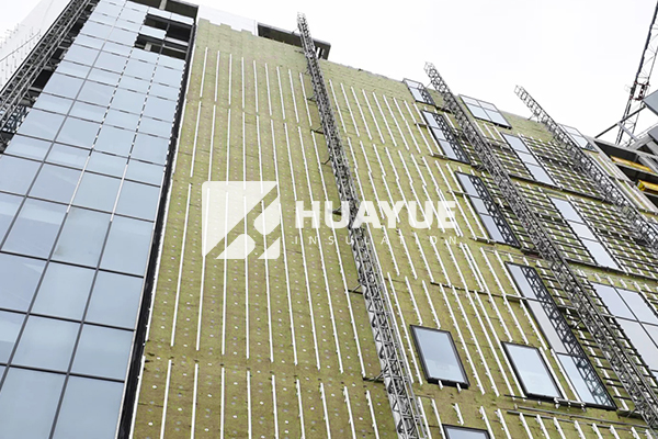 rock wool rainscreen application with ventilated cavity