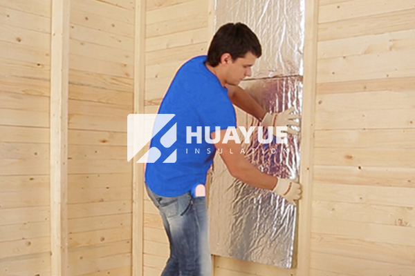 Aluminum foil facing detail on rock wool insulation rock wool faced insulation detail image