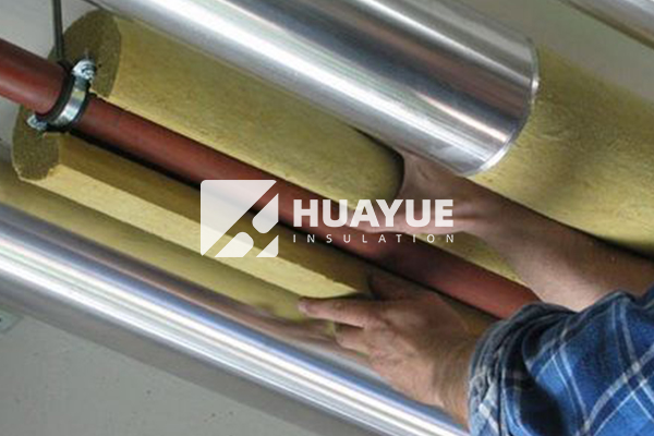 Close-up of rock wool insulation fibers and structure Rock wool insulation detail image