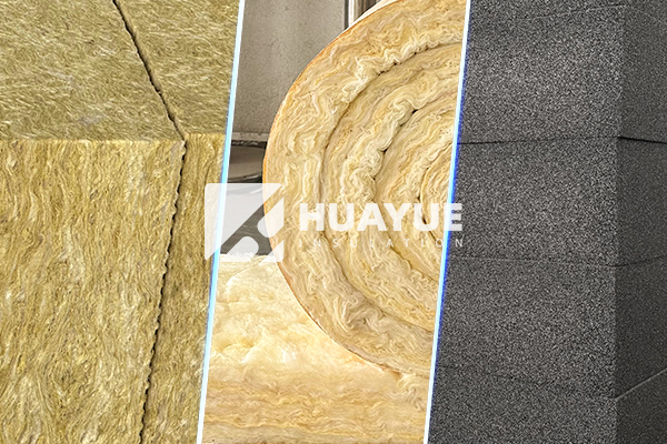industrial insulation comparison chart: rock wool, glass wool, foam glass