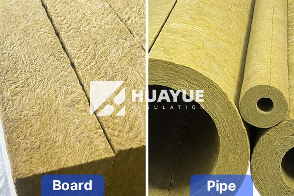 industrial rock wool boards and pipes for insulation applications