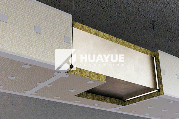 Rock wool faced insulation installed on HVAC duct with foil facing rock wool faced insulation application image