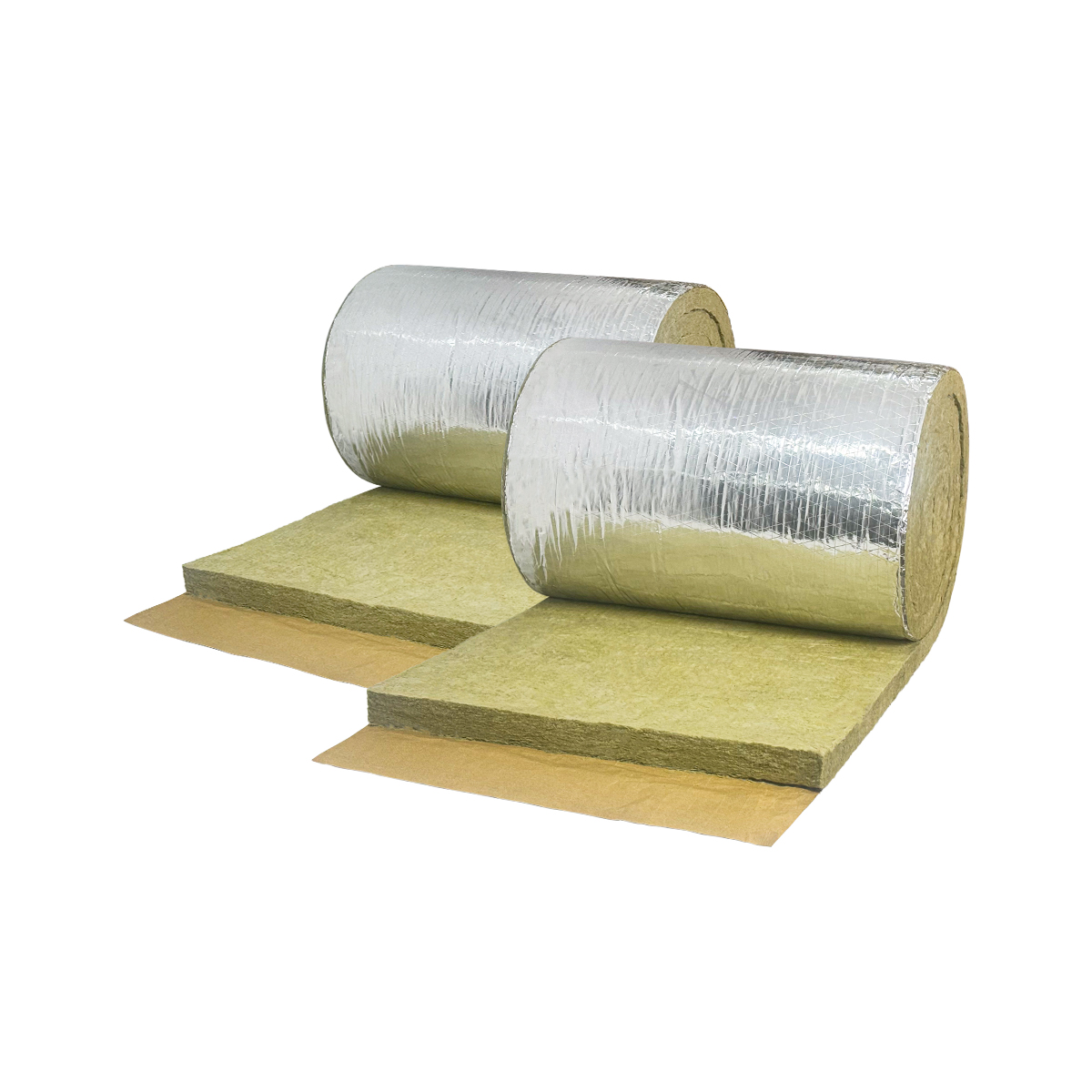 Aluminum foil faced rock wool blanket