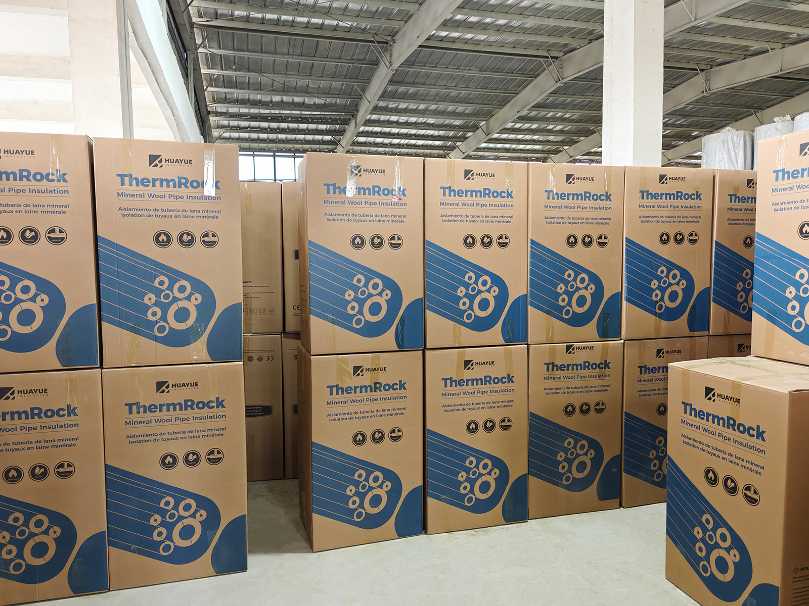 Rock wool warehouse storage