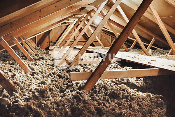 loose-fill rock wool blowing insulation for attic and wall cavities