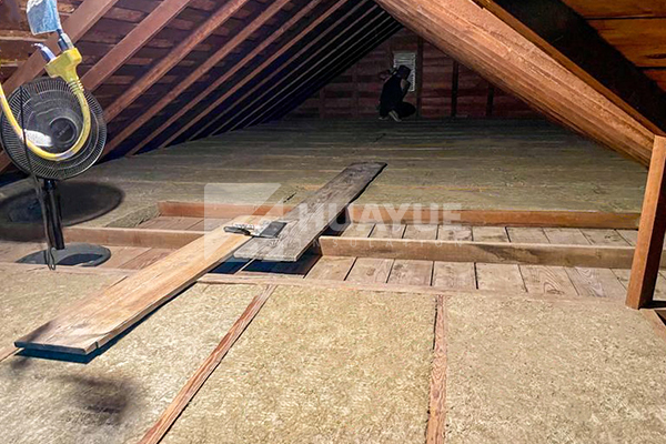 Rock wool ceiling insulation application