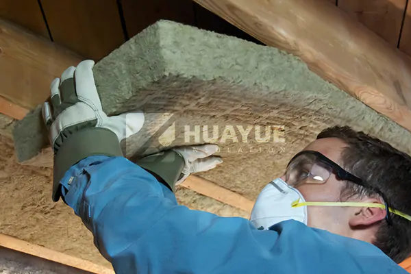 Rock wool insulation for ceiling applications